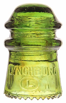 CD 106 LYNCHBURG, Deep Yellow Green w/ Amber Swirls; Great swirling!