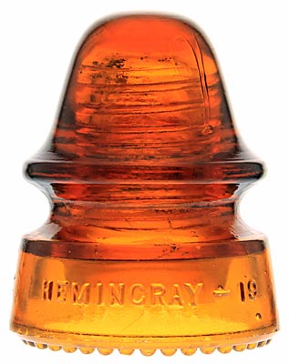 CD 162 HEMINGRAY, Bright Orange Amber; Great condition!