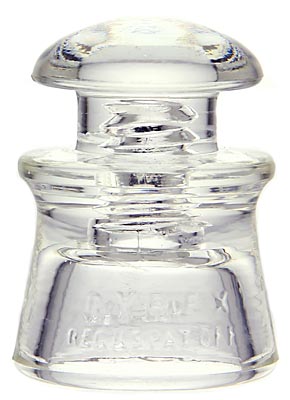 CD 100.5 PYREX Crystal Clear; Mint! Cute little insulator!