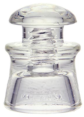 CD 100.5 PYREX Crystal Clear; Mint! Cute little insulator!