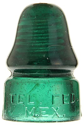 CD 133.5 TEL.FED.MEX. Teal Green; Crude Mexican piece!