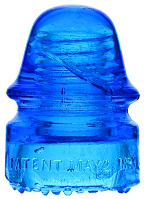 CD 134 PATENT DEC. 19, 1871 Glowing Peacock Blue; RARE SHARP DRIP variant!