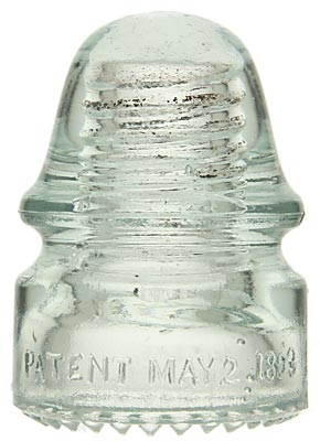 
CD 134 PATENT DEC. 19, 1871 Ice Aqua; A classic early Hemingray color!