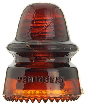 CD 162 HEMINGRAY // No 19 Dark Red Orange Amber; At the dark end of the amber range!