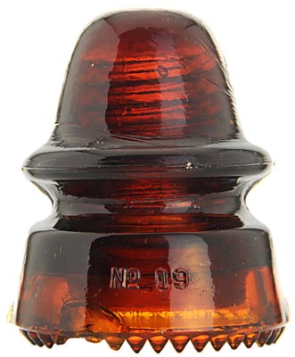 CD 162 HEMINGRAY // No 19 Dark Red Orange Amber; At the dark end of the amber range!