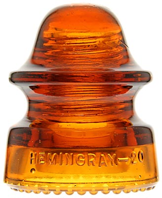 CD 164 HEMINGRAY-20 Glowing Orange Amber; Stunning color!