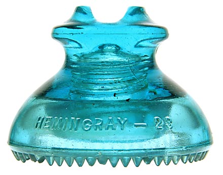 CD 241 HEMINGRAY-23 Hemingray Blue; Good for 23 hundred volts or more!