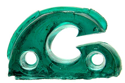 CD 1038 CUTTER {Ribbed base} Dark Aqua; Old piece of history!