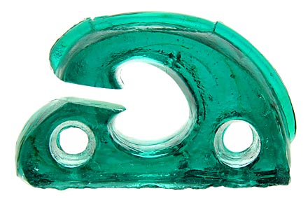 CD 1038 CUTTER {Ribbed base} Dark Aqua; Old piece of history!