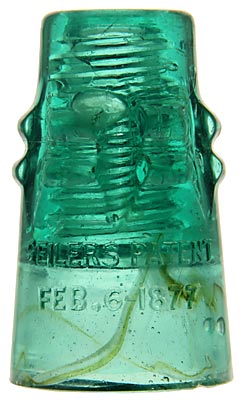 CD 130.2 SEILERS, Aqua w/ Milk and Gunk; Rare & Gunky! An item for everyone: Western glass collectors, "1871" collectors and CD collectors!