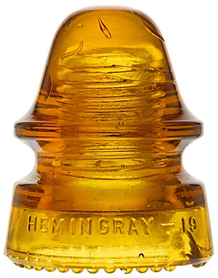 CD 162 HEMINGRAY-19, Yellow Amber; Great shade of amber!