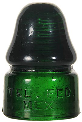 CD 133.5 TEL.FED.MEX., Dark Emerald Green w/ Milk Wisps; Eye-catching color!