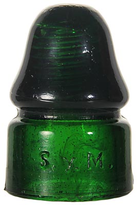 CD 133.5 TEL.FED.MEX., Dark Emerald Green w/ Milk Wisps; Eye-catching color!