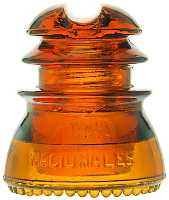 CD 214 TELEGRAFOS NACIONALES, Rich Orange Amber; Excellent condition, stunning color!