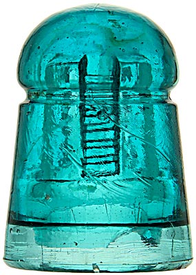CD 145.6 BOSTON BOTTLE WORKS, Bright Blue w/ Snotty Streaks; Great CD! Great color! Great character!