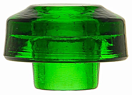 CD 22.5 {Unembossed}, Deep 7-up Green; A stunning, glowing color for this battery rest insulator!