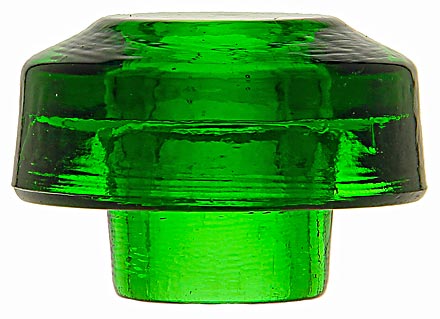 CD 22.5 {Unembossed}, Deep 7-up Green; A stunning, glowing color for this battery rest insulator!