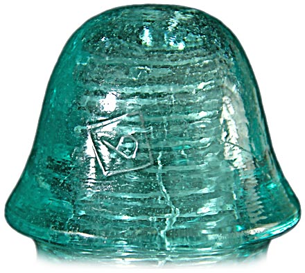 CD 134 DIAMOND P, Light Blue Aqua; The classic "Diamond P" with a neat "Diamond P" impression on the dome!