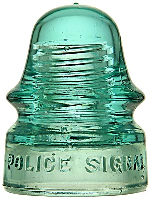 CD 134 FALL RIVER POLICE SIGNAL, Light Green Aqua; Another unique Fall River, MA piece in great condition!