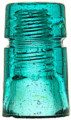 CD 123 E.C.& M.CO. "B" Mold, Aqua; Classic old western glass!