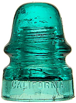CD 134 CALIFORNIA, Blue Aqua; A tough embossing for CD 134; don't be fooled, this is not a CD 161!