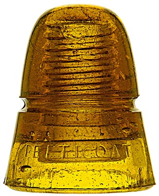 CD 145 H.G.CO., Yellow Amber; A beautiful amber beehive!