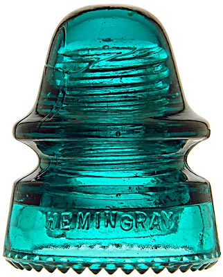 CD 162 HEMINGRAY // No 19, Rich Teal Blue; Look up "teal" in the dictionary and you'll see this insulator!