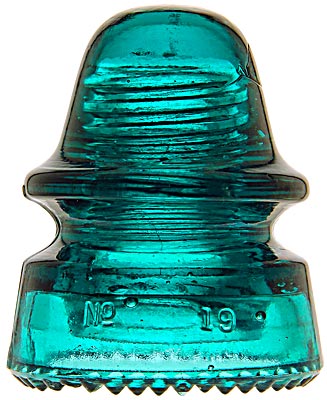 CD 162 HEMINGRAY // No 19, Rich Teal Blue; Look up "teal" in the dictionary and you'll see this insulator!