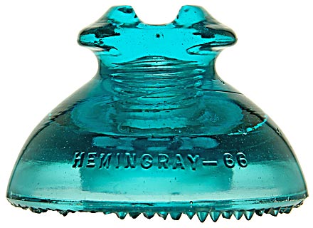 CD 242 HEMINGRAY-66, Hemingray Blue; Good for at least 66 hundred volts!