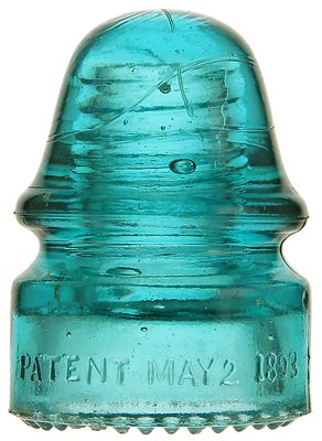 CD 134 PATENT DEC. 19, 1871, Rich "Hemingray Blue"; Great companion for the one with the smooth base!