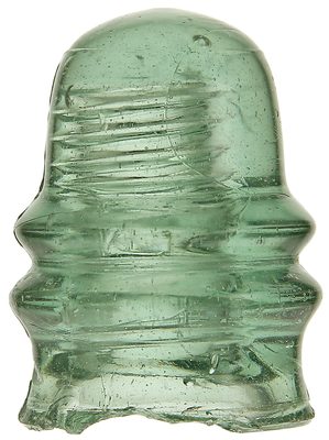 CD 131.4 {Unembossed Hemingray}, Sage Green; A very early Hemingray!