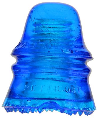 CD 151 H.G. CO. / N.A.T. CO., Glowing Peacock Blue w/ Milk Wisps; Stunning!