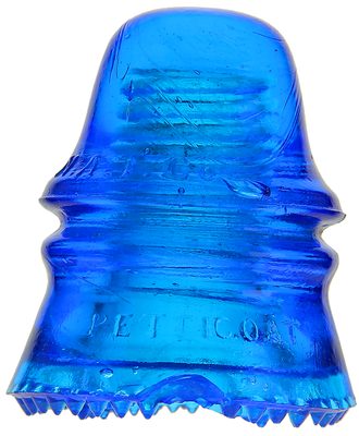 CD 151 H.G. CO. / N.A.T. CO., Glowing Peacock Blue w/ Milk Wisps; Stunning!