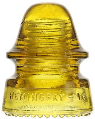 CD 162 HEMINGRAY-19, True Yellow; Outstanding condition and a standout piece!