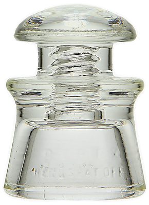 CD 100.5 PYREX, Clear; A popular "near miniature" insulator!