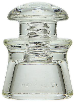 CD 100.5 PYREX, Clear; A popular "near miniature" insulator!