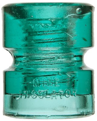 CD 185 MINE INSULATOR, Aqua; Made by Hemingray!