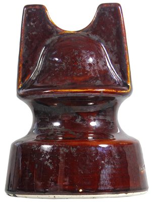 U-407 LOCKE "Jumbo", Red Brown Porcelain; A mate for your glass "Jumbo"!