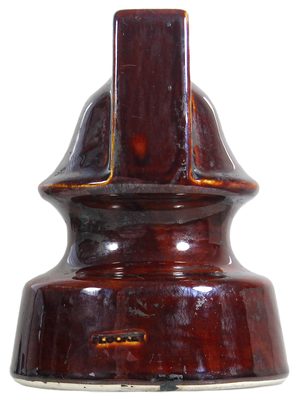 U-407 LOCKE "Jumbo", Red Brown Porcelain; A mate for your glass "Jumbo"!