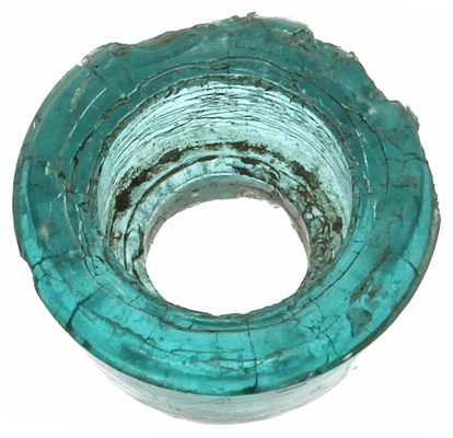 Inverted Glass Saucer, Light Aqua; NEW discovery!! UPDATE new photo