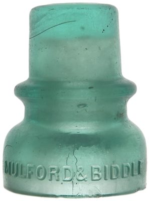 CD 735 MULFORD & BIDDLE, Frosted Light Green Aqua