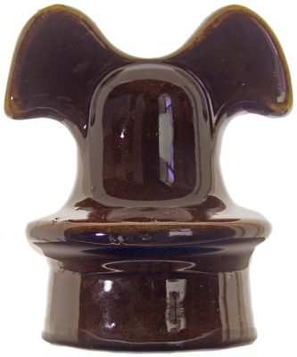 U-395 "Mickey Mouse" {Pittsburg product}, Dark Reddish Brown; classic porcelain Mickey