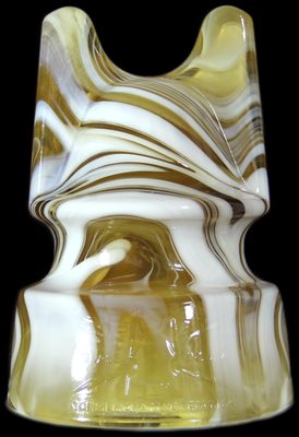 SI 269-5.375 H & H ELECTRIC CO, Butterscotch & Marshmallow Sundae; different than your typical slag glass style