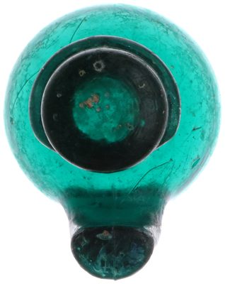 CD 791 "Baby Teapot", Dark Teal Green; Super rare, great color and great condition!