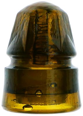 CD 158 BOSTON BOTTLE WORKS, Dark Yellow Amber; A "six sided" gem, rare and amazing color!