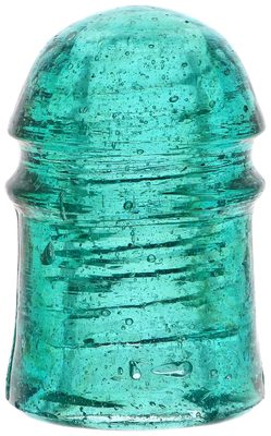 CD 102 {Unembossed Pennycuick}, Fizzy Blue Aqua; Thick, heavy, crude glass!