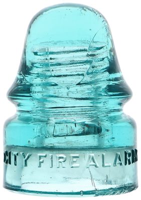 CD 133 CITY FIRE ALARM, Light Blue Aqua; Fall River special!