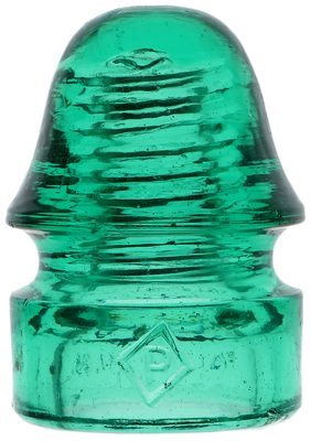 CD 134 DIAMOND P, Deep Green Aqua; Classic Pennycuick with great clarity in the glass!