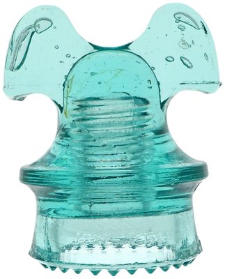 CD 257 PATENT JUNE 17, 1890, Icy Aqua w/ Ear Bubbles; Pretty shade and great bubbles in the ears!