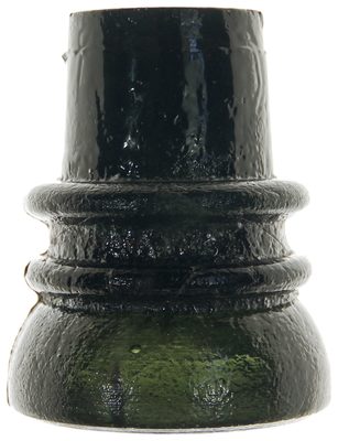 CD 737.6 {Unembossed}, Olive Blackglass; The popular "Pilgrim Hat"!